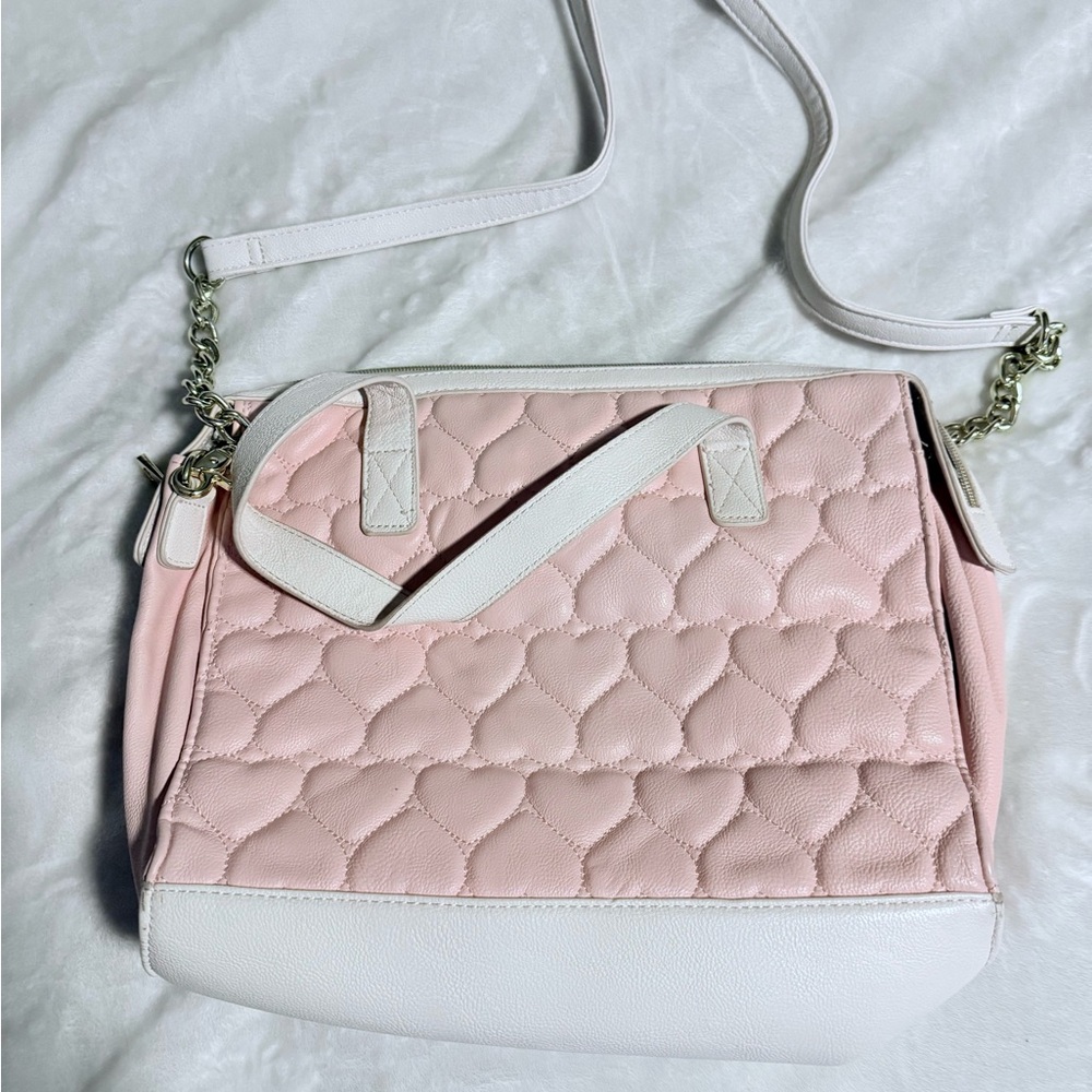 🌸BETSEY JOHNSON PURSE WITH SHOULDER STRAPS & ATTACHABLE CROSSBODY STRAP - Picture 12 of 13